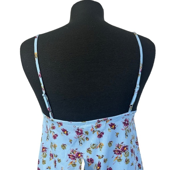 Urban Outfitters Camille Mini Dress S Blue Sleeveless Floral - Picture 8 of 13